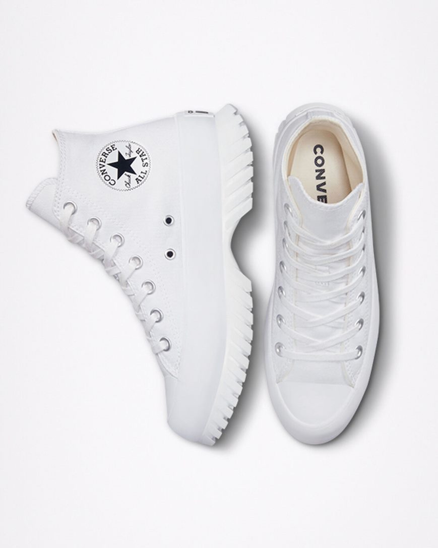 Tenisky Vysoke Converse Chuck Taylor All Star Lugged 2.0 Damske Biele Čierne | SK DPKQX6